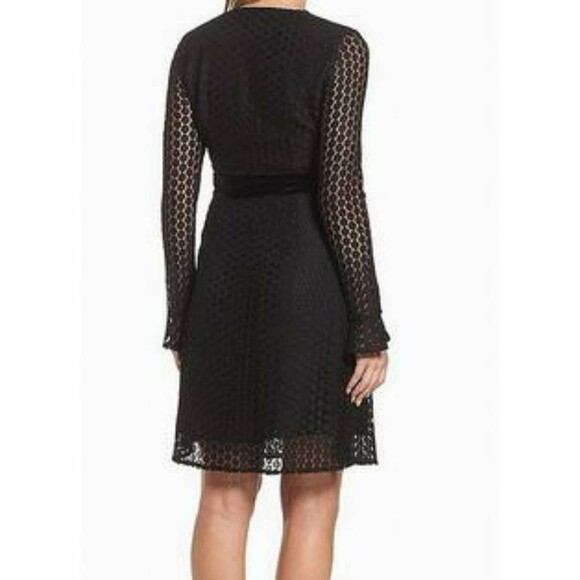 Foxiedox Lace Velvet Sheath Dress Black Sz L - Picture 2 of 10